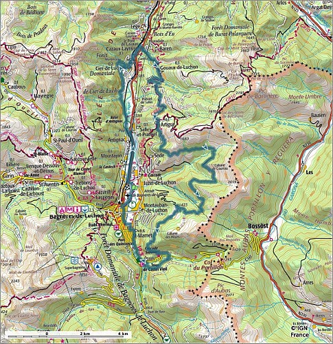 SityTrail - 4426965 - 19 - Au pied du massif du Gar - Carte et profil A4 Portrait