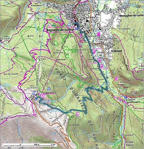 SityTrail - 4426965 - 19 - Au pied du massif du Gar - Carte et profil A4 Portrait