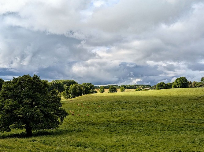 Paysage Chamberet ciel orageux
