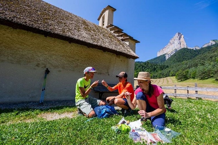Vue sur le Mont Aiguille depuis Trézanne