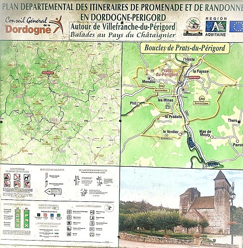 PRATS-DU-PERIGORD-Boucle des Mines-Panneau d'appel