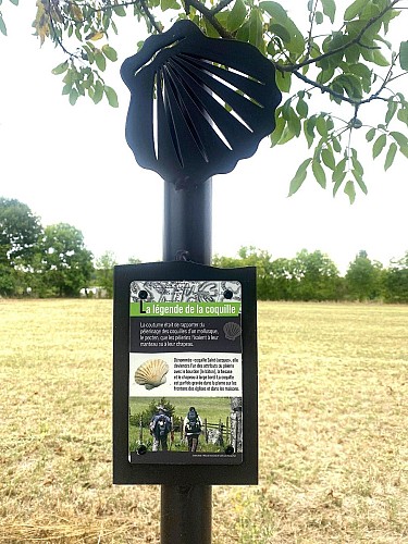 SORGES-Boucle des chateaux-Panneau info coquille