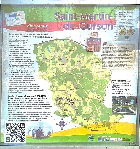 SAINT-MARTIN DE GURSON-Boucle de Plagnac-Panneau d'appel