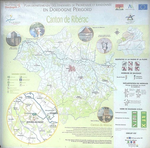 BOURG DU BOST-boucle de Bourg du Bost-Panneau d'appel