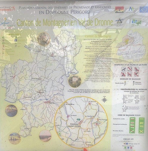 PAUSSAC SAINT VIVIEN-Boucle de la Verrerie-Panneau d'appel