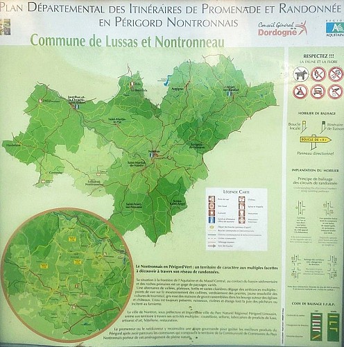 LUSSAS-ET-NONTRONNEAU-Boucle de Mauvy-Panneau d'appel