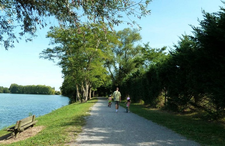Une allée en bordure du lac