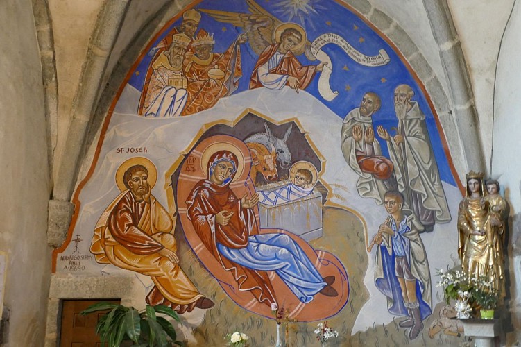 AUZANCES - Eglise St Jacques - fresque 