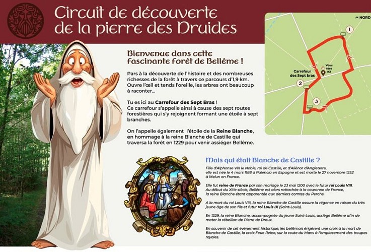 La Pierre des Druides, circuit de découverte