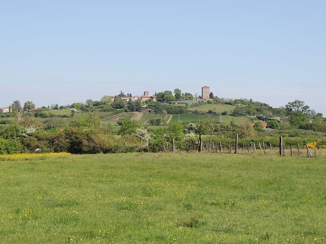 Vue sur le vieux bourg Montagny