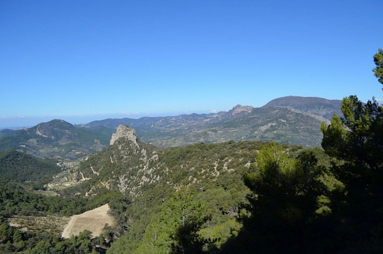 La Vallée de l'Ouvèze et le Rocher Saint-Julien au-dessus de Buis-les-Baronnies