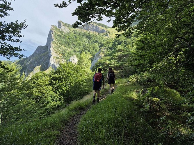 La montée vers le pic du Gar