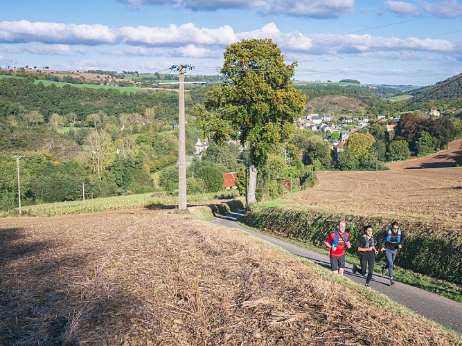 Trail sur les hauteurs de Saint-Pierre-du-Regard en Suisse Normande