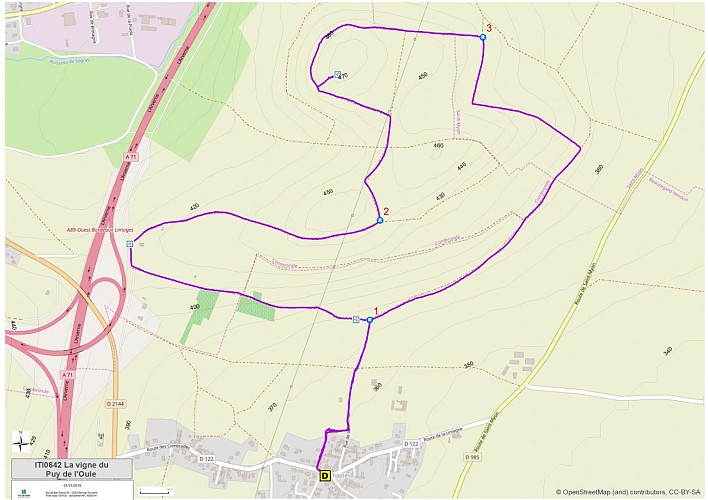 La vigne du puy de Loule (carte)