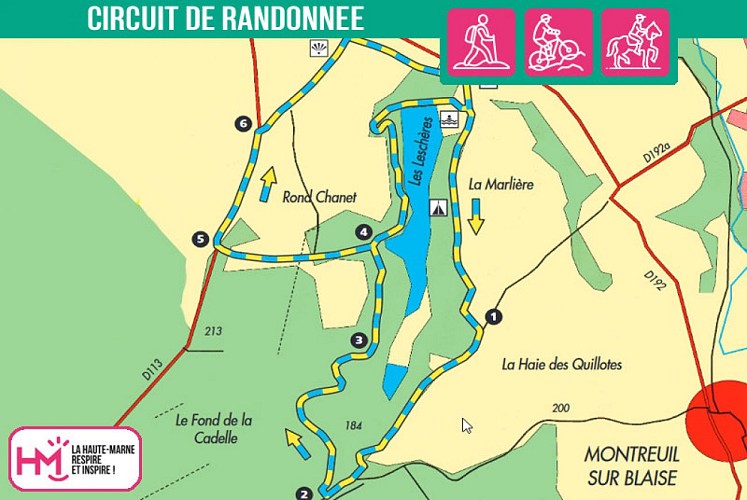 Carte du circuit de randonnée du Val des Leschères