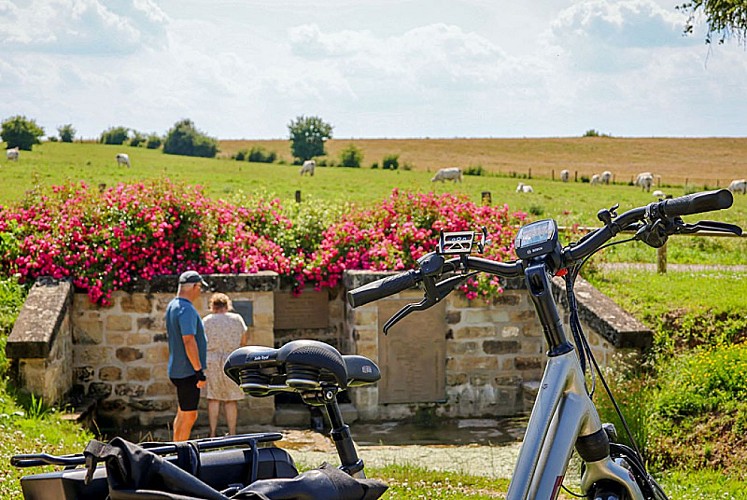 La Meuse à Vélo à la source de la Meuse