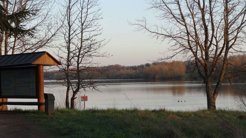 Panneau d'accueil du barrage de Michelbach
