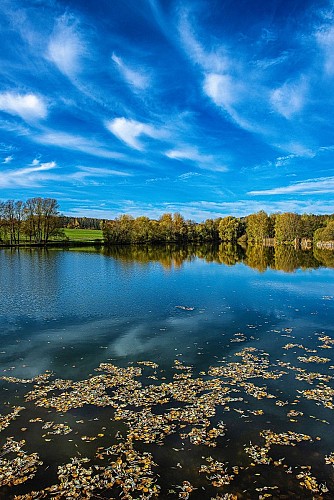 Nuances de bleus sur le lac de Michelbach
