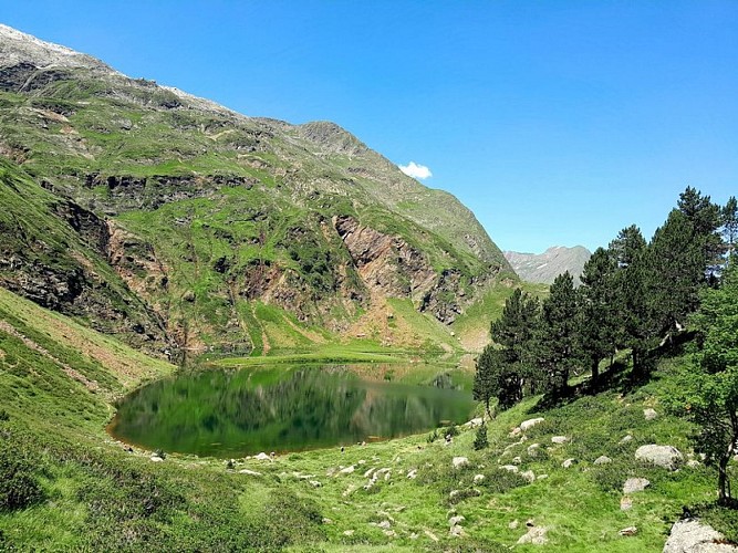 L'arrivée au lac Vert