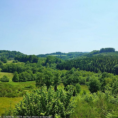 Vue sur la vallée de la Vienne depuis le chemin de Bouchefarol