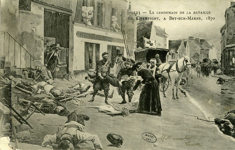La Grande Rue de Bry, au lendemain de la bataille