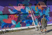 Fresque : "L'école buissonnière"