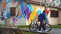 Fresque Murale : La créature du lac de Virginie LOZE