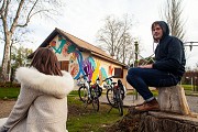 Fresque Murale : La créature du lac de Virginie LOZE