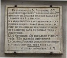 Plaque commémorative combats de 170