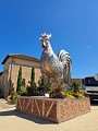Coq sculpté en inox