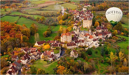 Ballooning flights take-off site of "Corrèze Montgolfière"