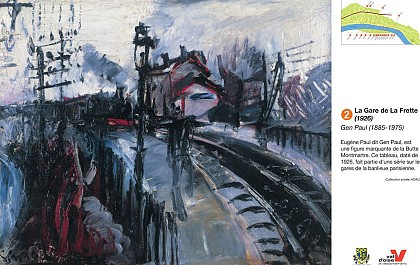 Gen PAUL - La gare de La Frette - 1926 - Coll. part. - (Repère 2 du parcours des Peintres)