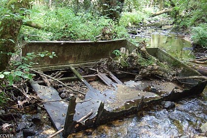 L’épave du camion allemand