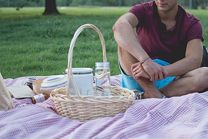 Picnic area at lake Bellevue