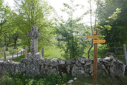 Croix et abreuvoir de granite