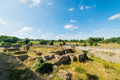 The Ramparts, the Belfry and the ruins of the Palace of Mary of Hungary in Binche