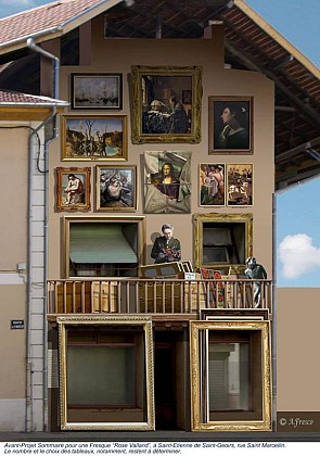 Mur peint en hommage à Rose Valland