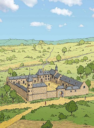 Représentation de la ferme de la Commanderie