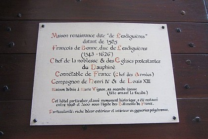 Maison renaissance "de Lesdiguières"