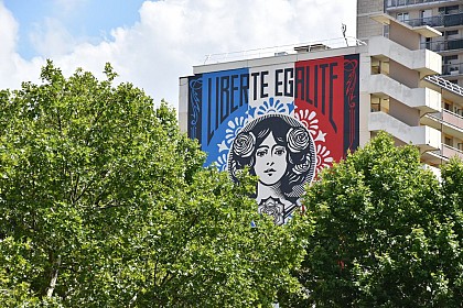 Liberté, égalité, fraternité de Shepard Fairey, alias Obey