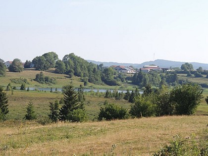 View over the lac des Rouges Truites peat bog