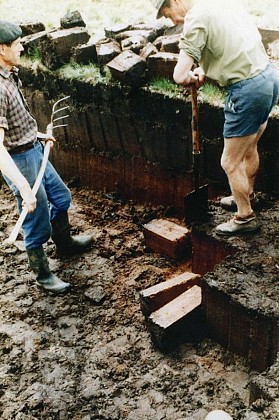 Exploitation of the peat by Man