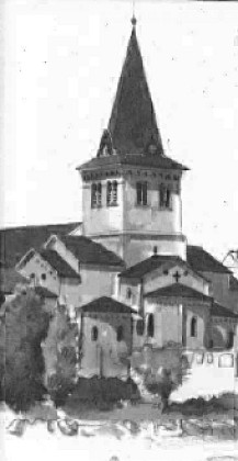 The Romanesque church of Saint-Lupicin