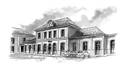 The train station