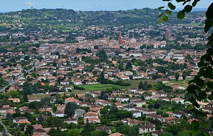 Point de vue sur la bastide de Villeneuve