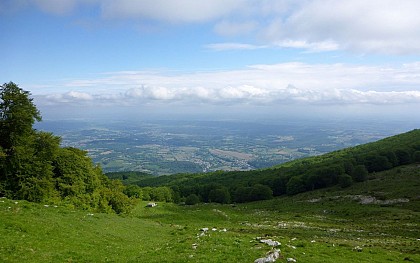 Vue sur la plaine de Nay et les contreforts pyrénéens