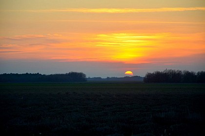 Coucher de soleil sur le plateau