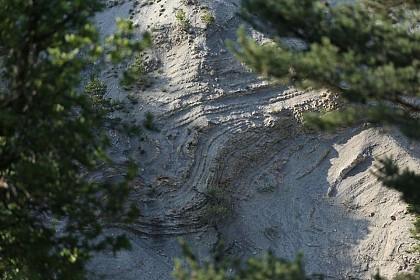 Le slump du Col de la Loubière