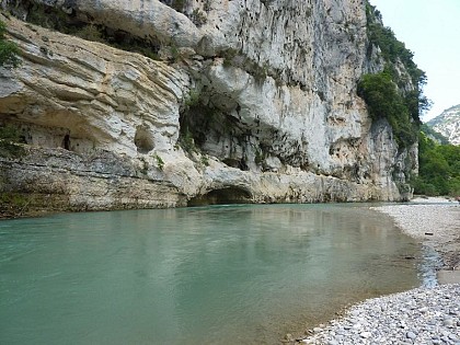 The Verdon at the bottom of the Gorges