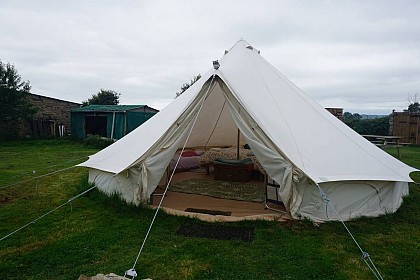 Tentes au camping La Porte